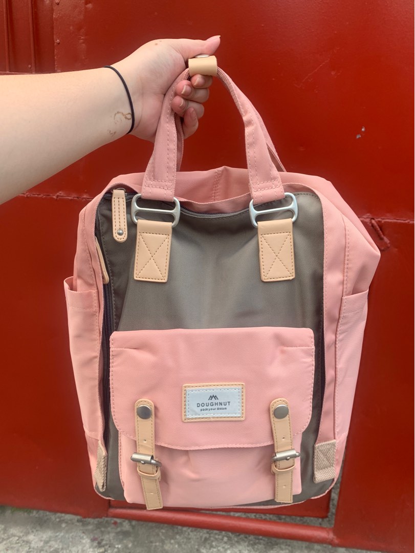 Doughnut Bag in Pink and Gray Women s Fashion Bags