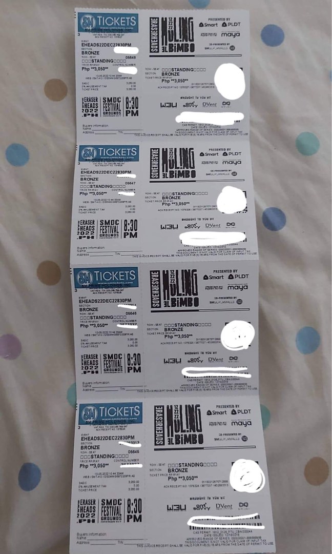 Eraserheads 2022 concert ticket, Tickets & Vouchers, Event Tickets on