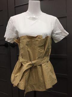Fitthem blouse with belt
