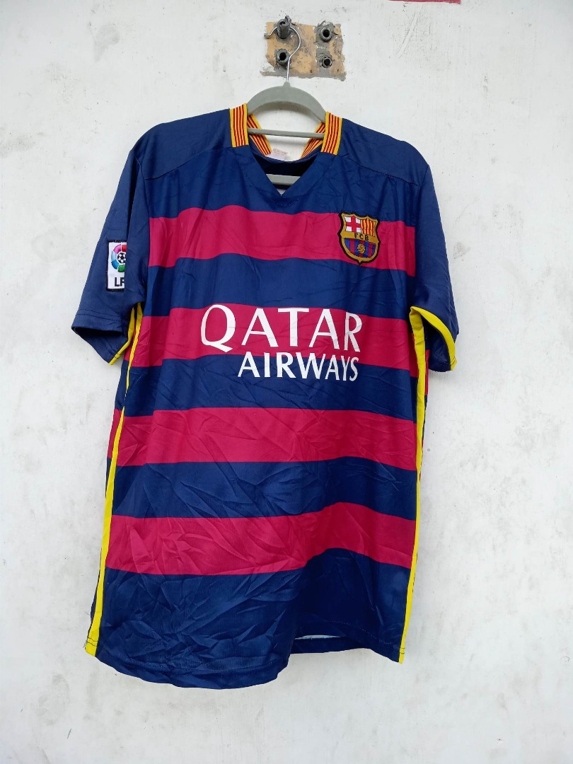 FOOTBALL JERSEY QATAR AIRWAYS FC BARCELONA, Men's Fashion, Tops & Sets