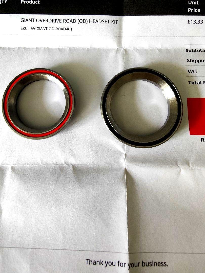 Giant overdrive road (OD) headset kit, Sports Equipment, Bicycles