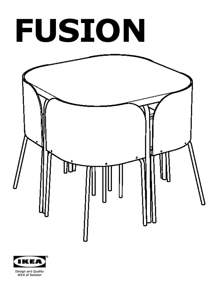 IKEA FUSION DINING TABLE SET, Furniture & Home Living, Furniture