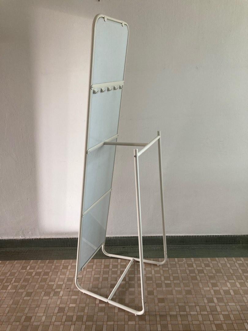 Ikea KNAPPER - Standing Mirror White, Furniture &amp; Home Living, Home ...