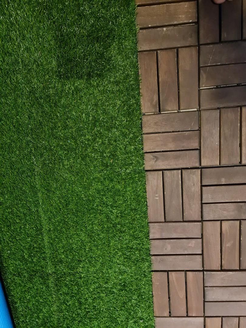 IKEA outdoor deck tiles and edges, Furniture & Home Living, Outdoor