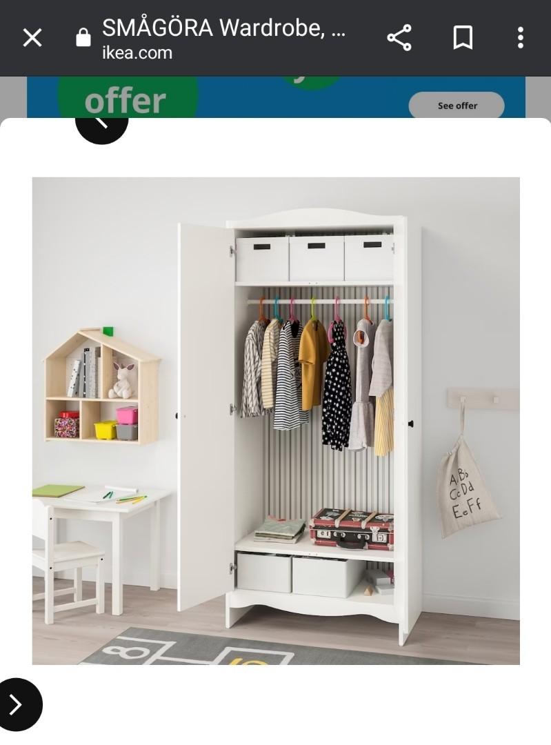 Ikea wardrobe SMAGORA shelve cabinet Babies Kids Baby Nursery