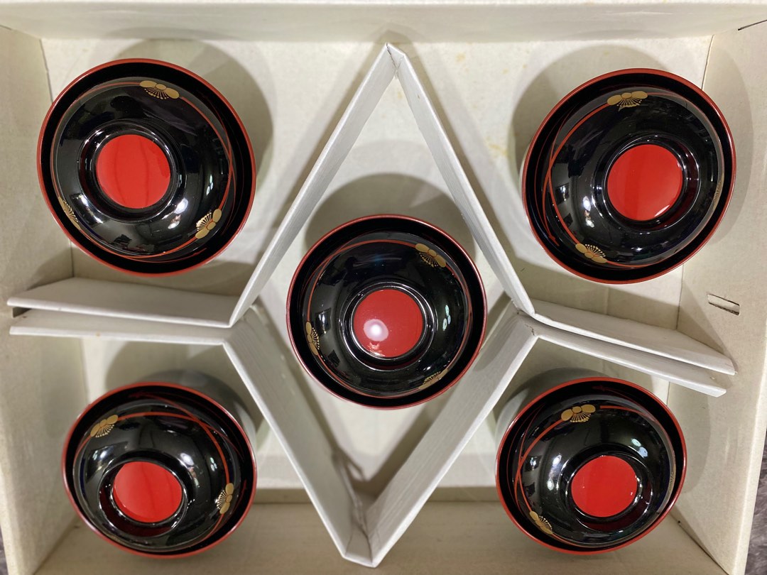 Japan Surplus Bento Bowls For Miso Soup/Rice Take All 5pcs.), Furniture