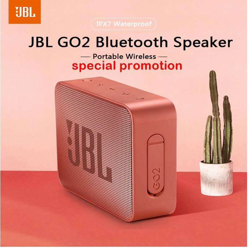 JBL Go 2 wireless bluetooth speaker jbl go2 ipx7 outdoor waterproof