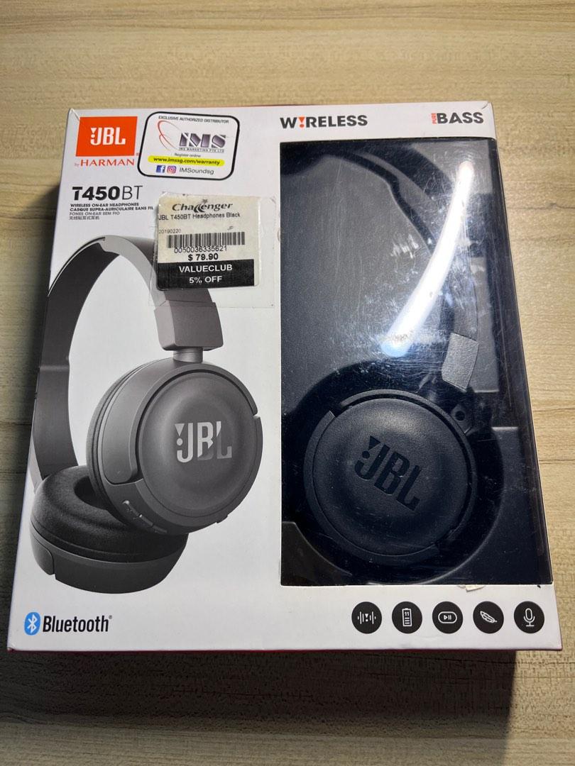 Jbl T450bt On Ear Bluetooth Kopfhörer In Schwarz JBL T450bt Wireless Bluetooth On-ear Headphones - Black, Audio
