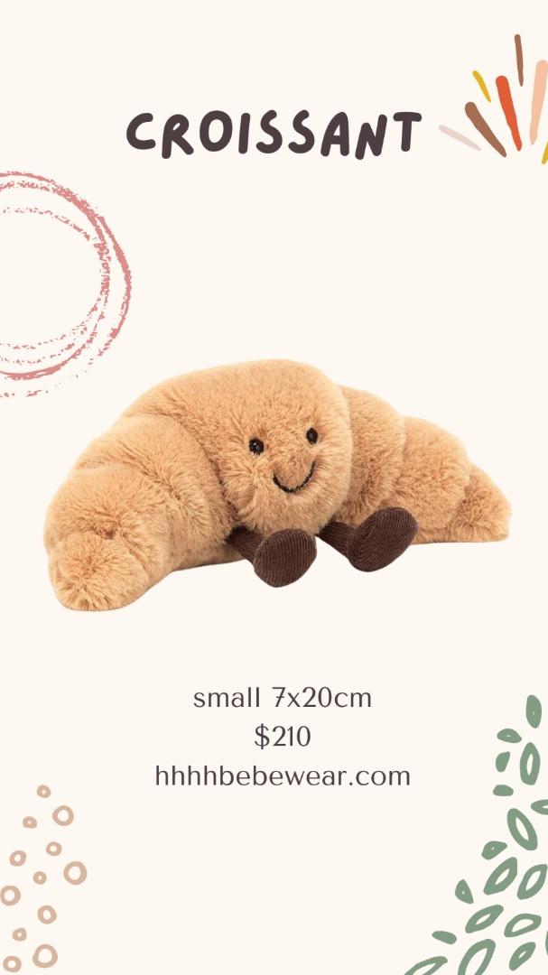 Jellycat Plushies Cake Moon Croissant Turtle Puppy and Grapes, 興趣及遊戲