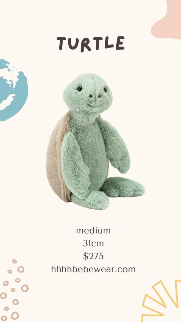 Jellycat Plushies Cake Moon Croissant Turtle Puppy and Grapes, 興趣及遊戲