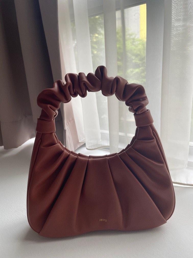 JW PEI Vegan Leather Gabbi Ruched Hobo Handbag - NUTELLA Color - Organic  Olivia