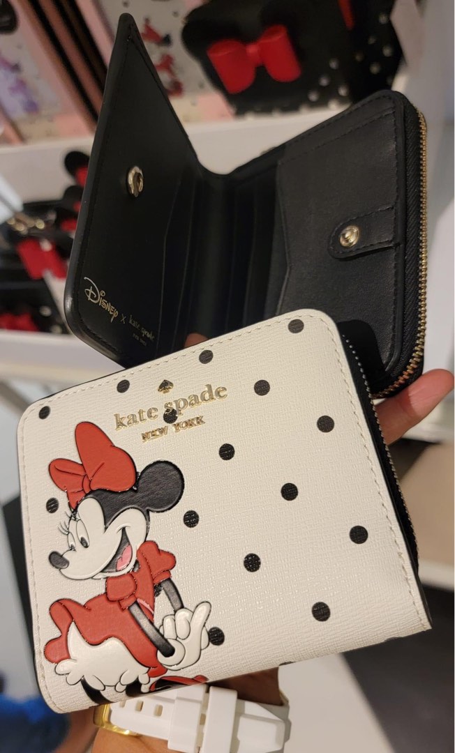 Kate Spade Disney Minnie Bifold Wallet, Women's Fashion, Bags & Wallets