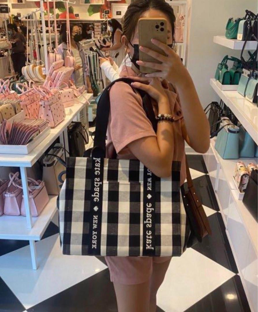 Kate spade gingham tote bag Women s Fashion Bags Wallets Tote