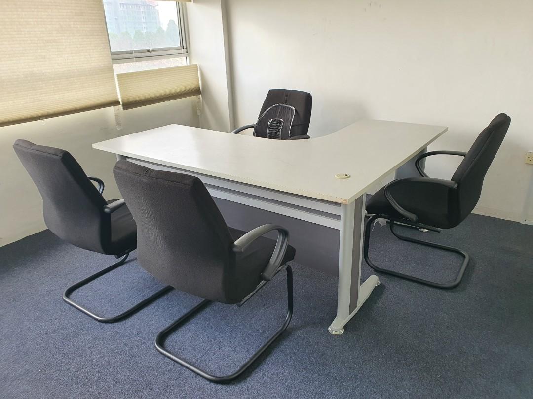 L Shape Office Table, Furniture & Home Living, Furniture, Tables & Sets