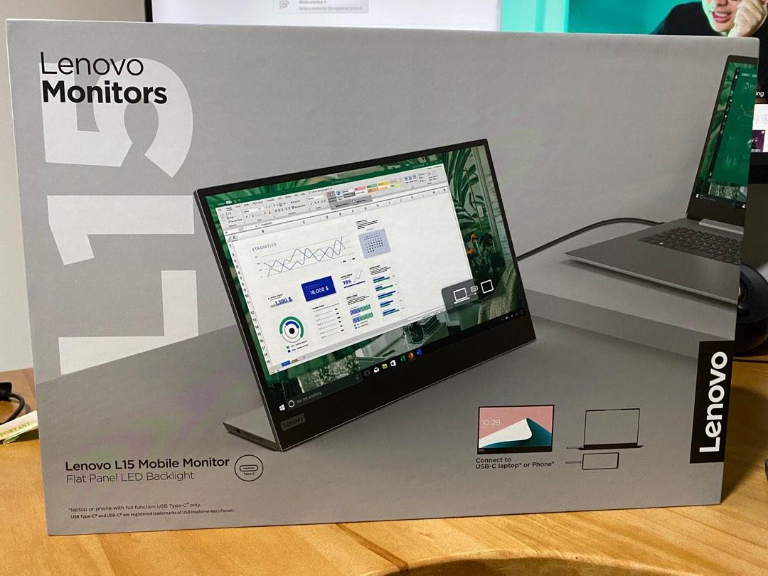 Lenovo L15 Portable Monitor, Computers & Tech, Parts & Accessories