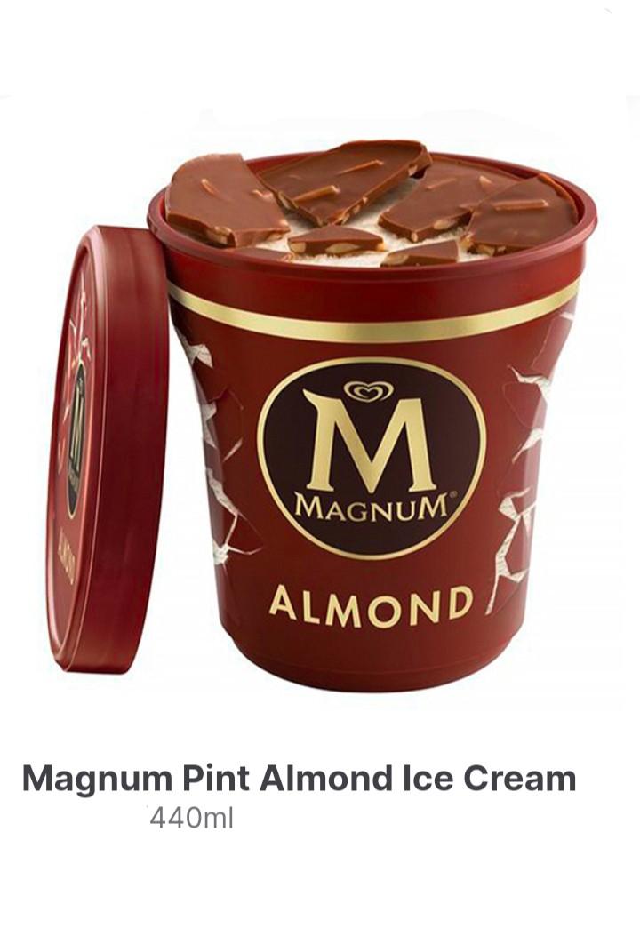 Magnum Pint Ice Cream, Food & Drinks, Chilled & Frozen Food on Carousell