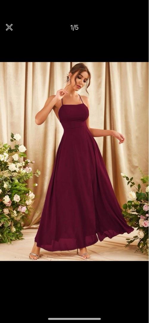Maroon Evening Dress Women s Fashion Dresses Sets Evening