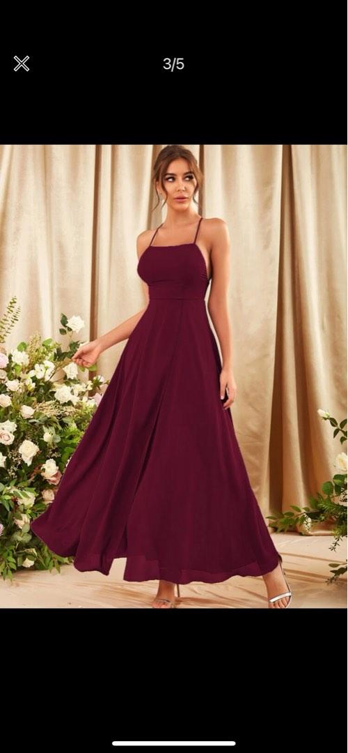 Maroon evening gowns outlet