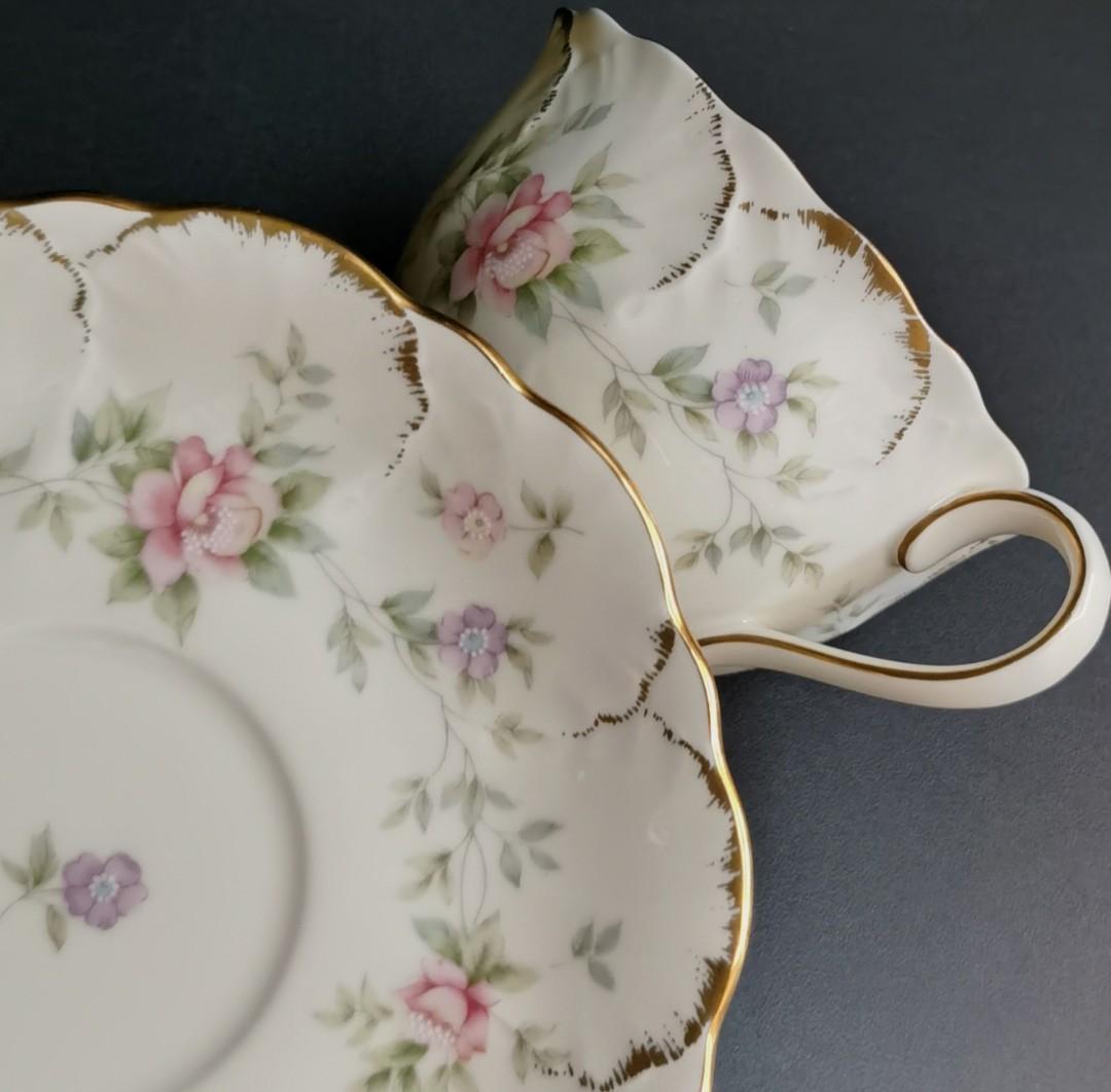 花器☆NARUMI BORN CHINA Narumi Helios Remembrance Bone China Cup & Saucer, Furniture