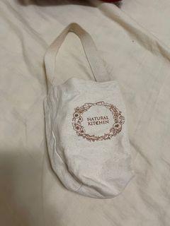［全新］Natrual Kitchen帆布飲料提袋 素面胚布