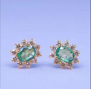 Natural Emerald Earring
