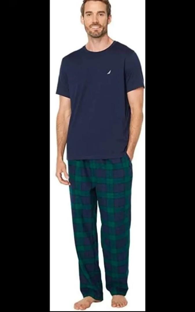 Nautica Mens Soft Fleece Pajama Lounge Pants with Pockets 2Pack Red  Checker  Blue Paid XLarge  Walmartcom