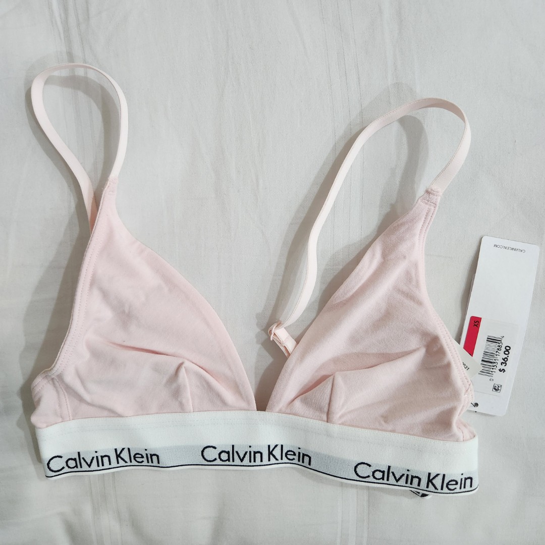 CALVIN KLEIN WOMEN'S UNLINED TRIANGLE BRALETTE SIZE MEDIUM NEW QF1061 001