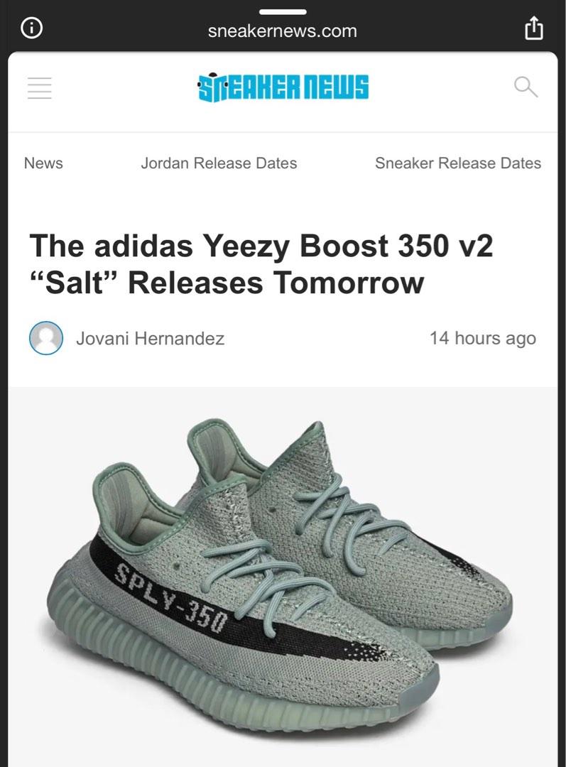 The adidas Yeezy Boost 350 V2 Salt Core Black Will Release in