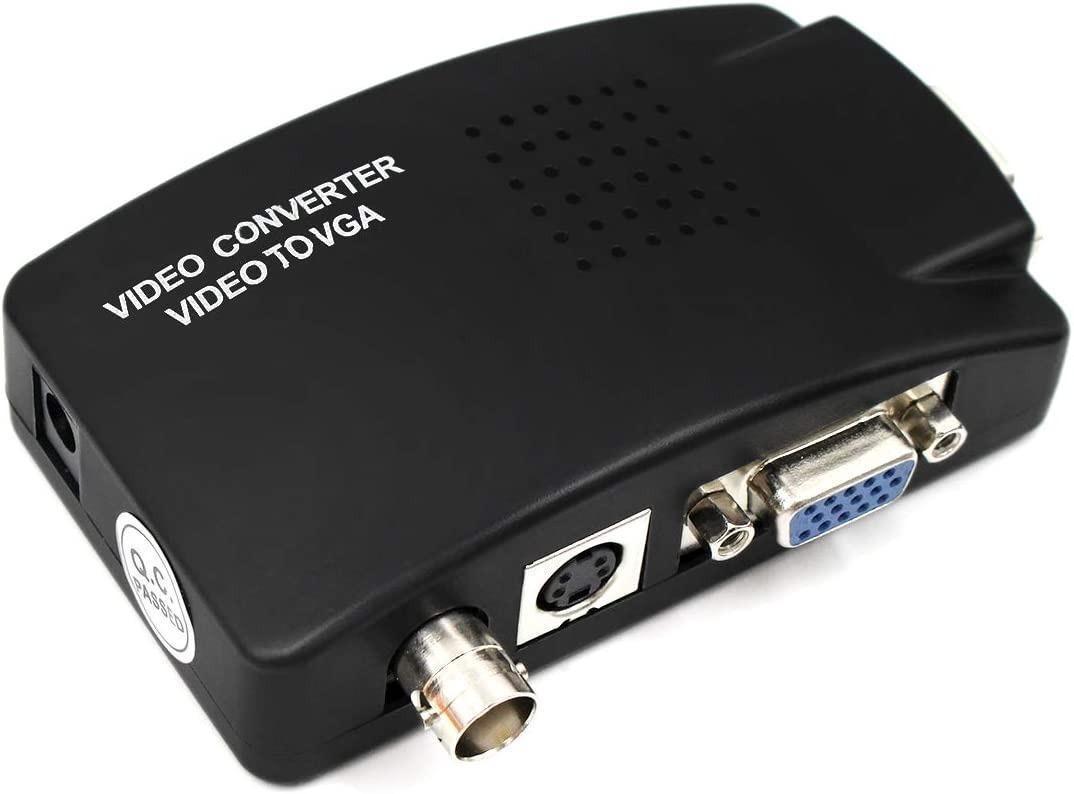 P309 Portable BNC to VGA Video Converter Composite S-Video Input to PC ...