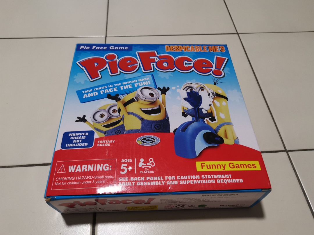 Pie Face Despicable Me Minion, Hobbies & Toys, Toys & Games on Carousell
