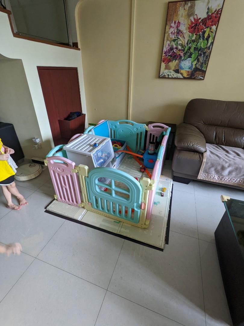 Playpen Plastic Enclosure, Babies & Kids, Baby Nursery & Kids Furniture