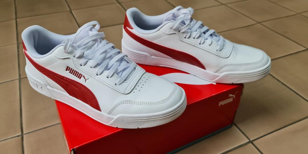 Puma white outlet red
