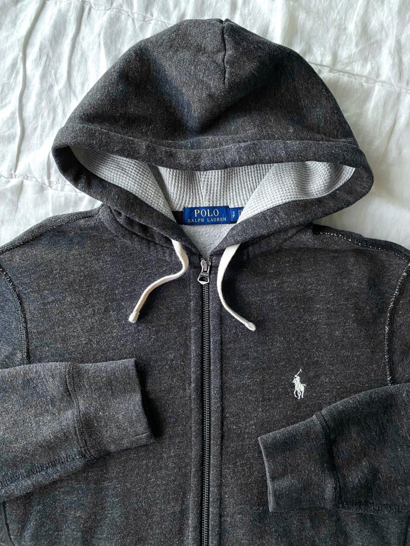 Ralph Lauren Essential Charcoal Zip Up Hoodie Sweater