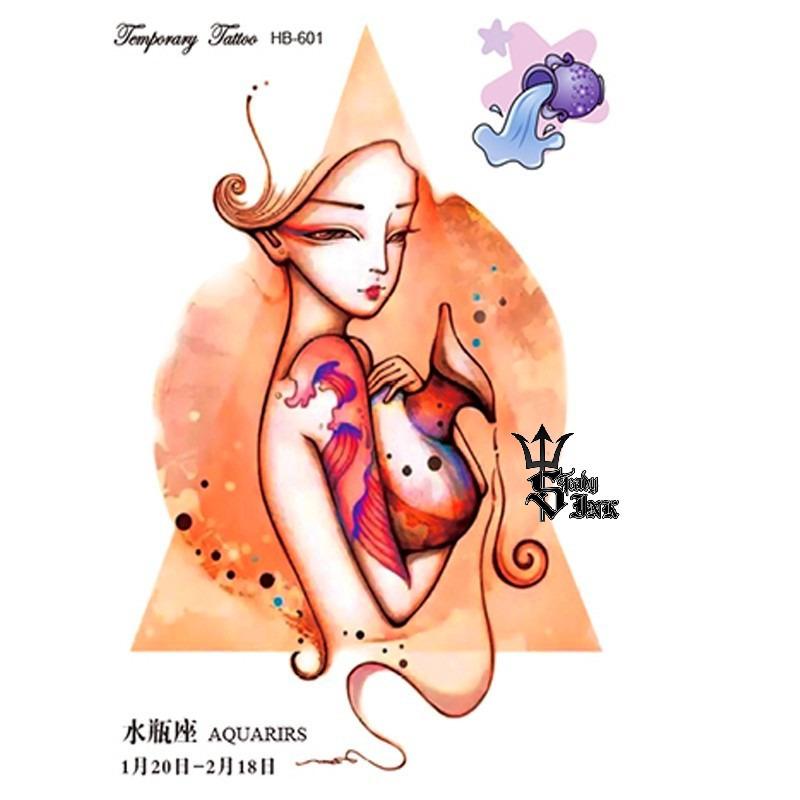 READY STOCK! SteadyINK 21* 12 Zodiac Sign Series (January - July)  Tattoo Sticker Beauty Body Art Event Fashion Event Party, Hobbies & Toys,  Toys & Games on Carousell