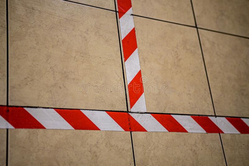 RedWhite Floor Marking Warning Tape, Commercial & Industrial