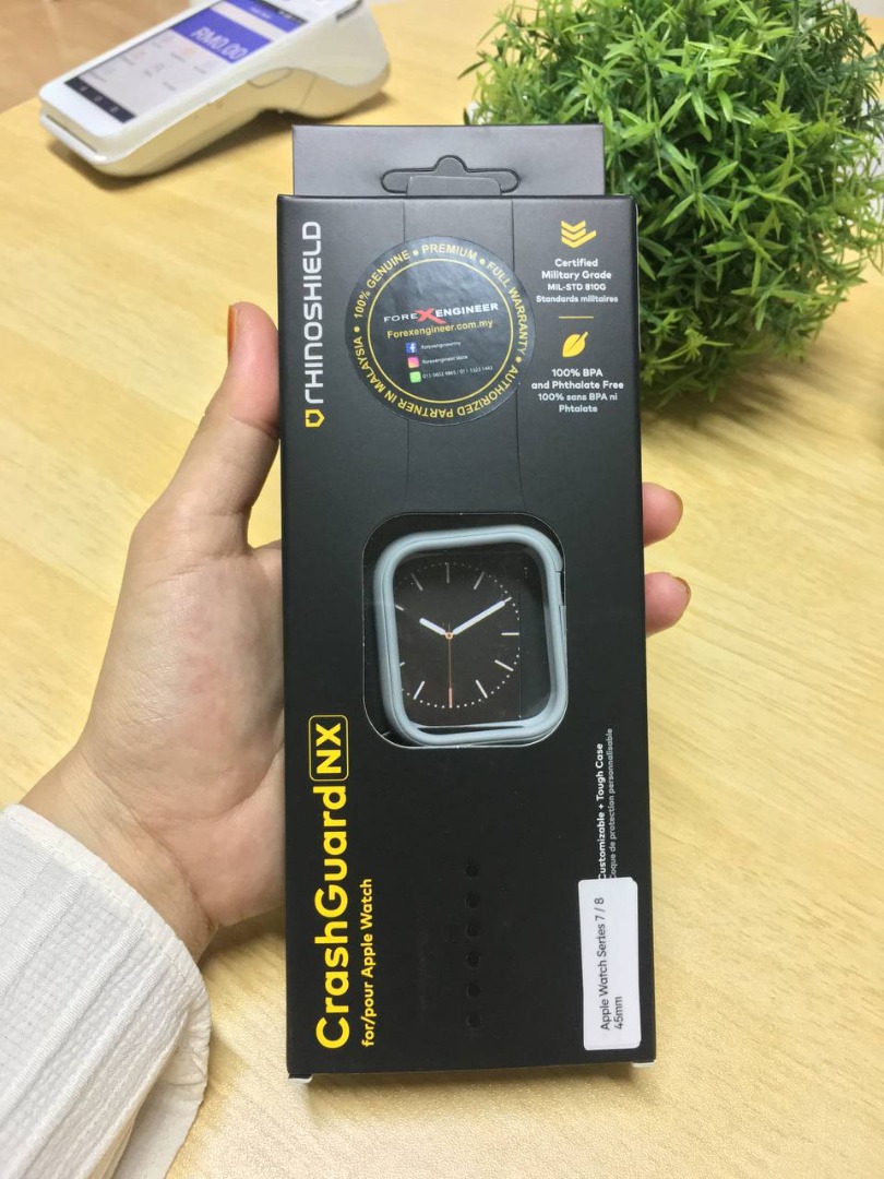 Rhinoshield CrashGuard NX- Apple Watch 45mm (Series 7) | Platinum Gray,  Mobile Phones & Gadgets, Mobile & Gadget Accessories, Cases & Covers on  Carousell