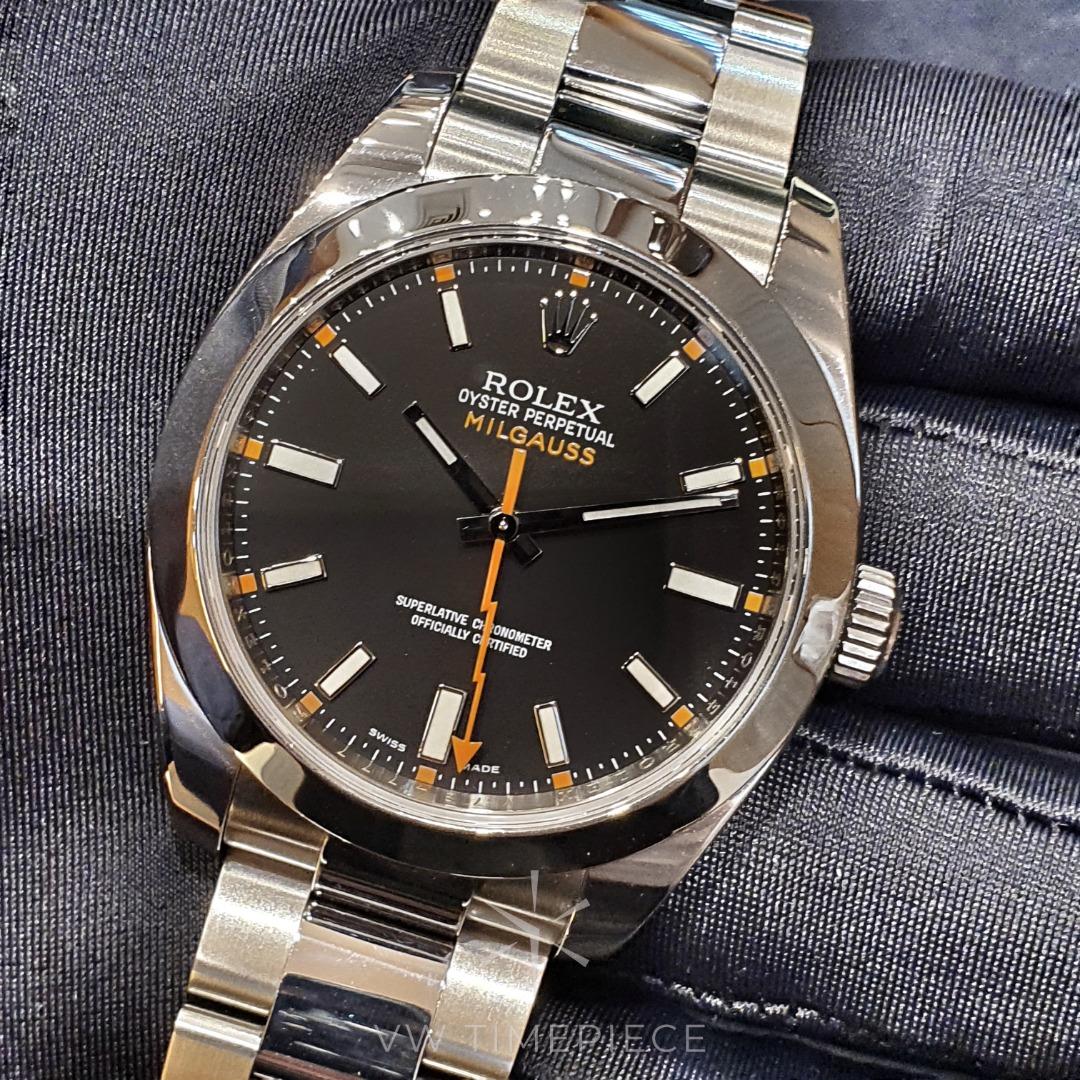 Rolex milgauss hot sale black orange