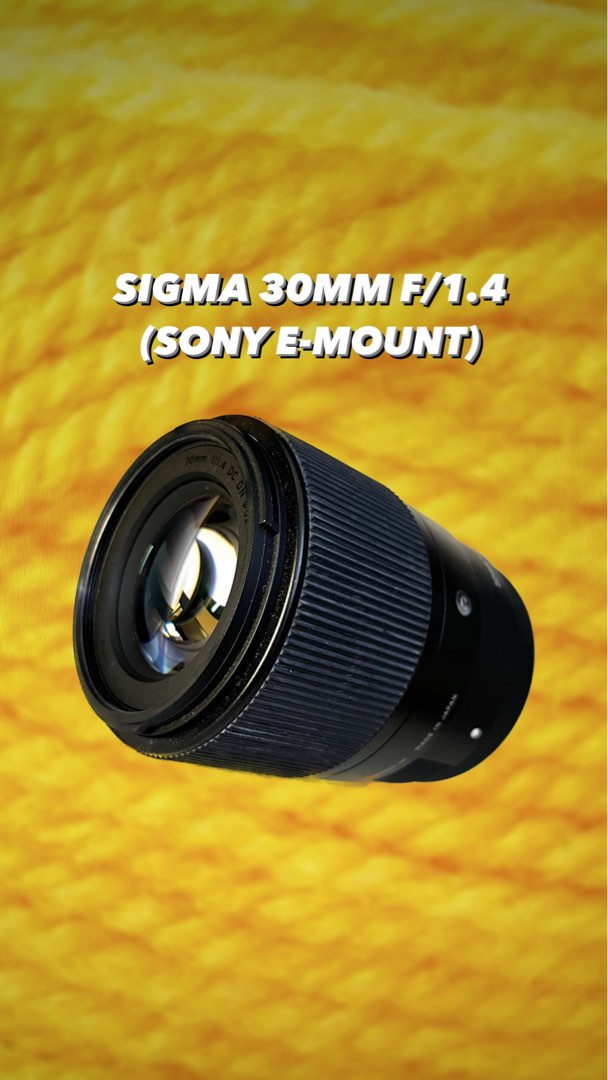 Sigma 30mm f/1.4 Sony EMount, Photography, Lens & Kits on Carousell
