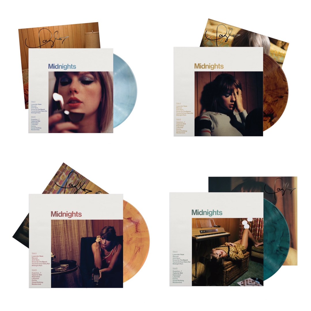 [SIGNED] Taylor Swift - Midnights LP Vinyl Record, Hobbies & Toys ...