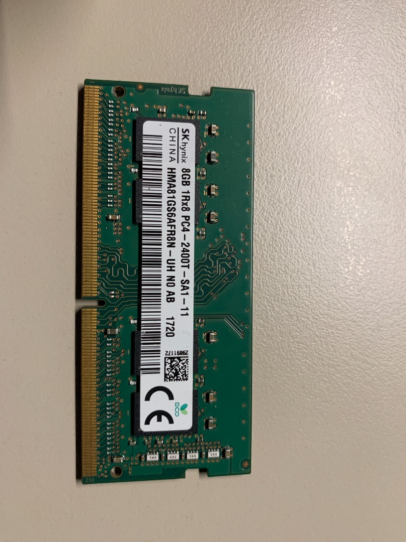 Barrette RAM SK Hynix 8 Go DDR4 2400 MHz SODIMM Pour Portable - Occasion Testée