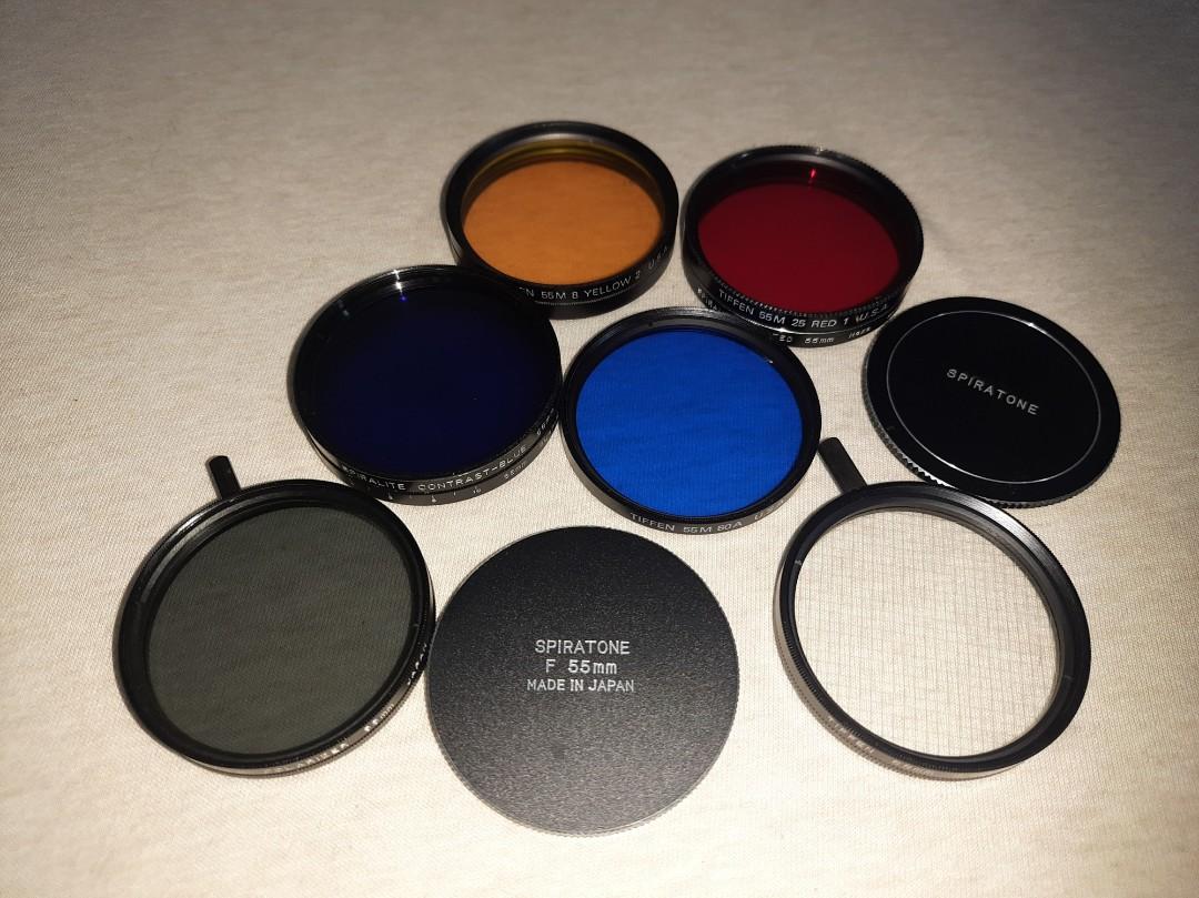 Spiratone F 55mm Filter Set (Category: Lens & Kits) located in Paranaque City. Submitted by conrich (Listing ID 1192186534, Image 1). Description: Collector's item. Set of 6 camera filters. Barely used. Kept in good condition. Made in Japan.