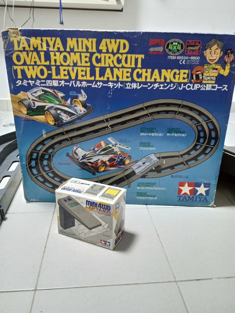 Tamiya mini 4wd oval home circuit two lane with lap timer, Hobbies