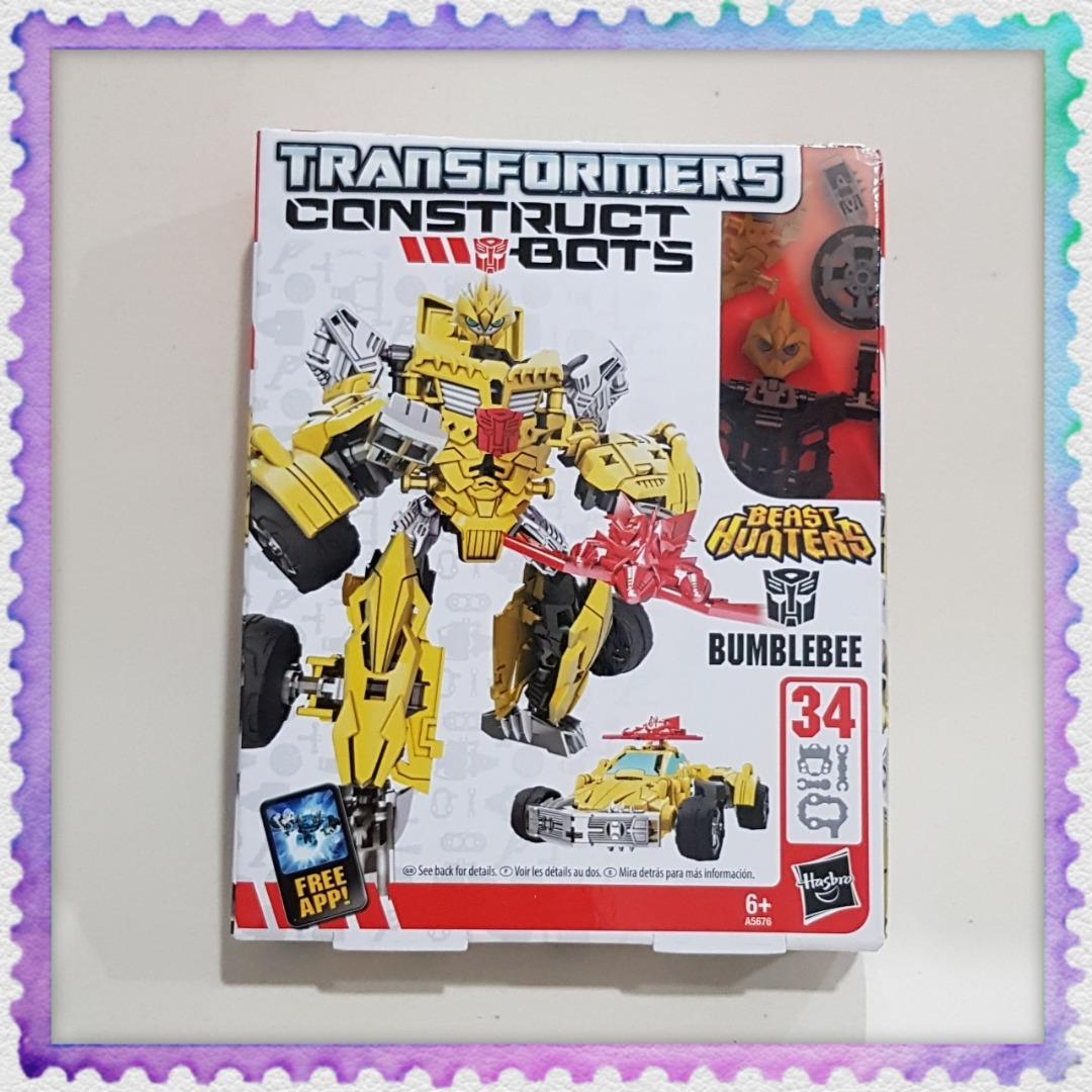 Transformers 2 in 1 construct bots BUMBLEBEE 34pcs hard toy yellow