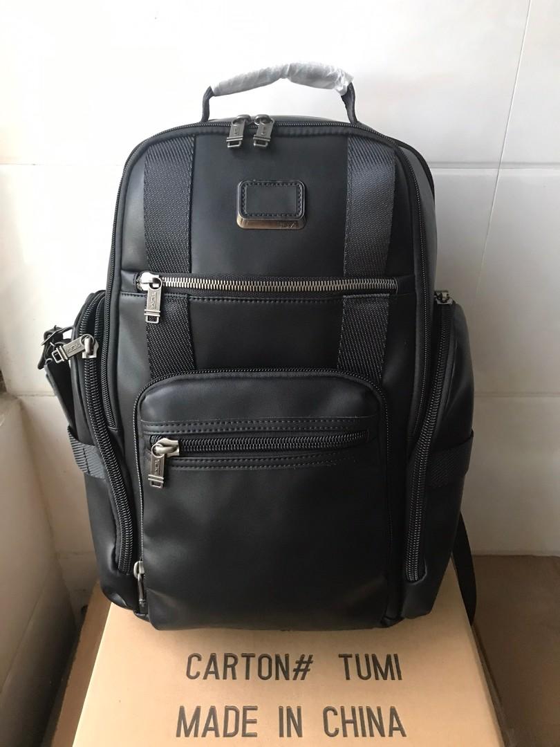 TUMI ALPHA BRAVO SHEP PARD FULL LEATHER BACKPACK Men s Fashion