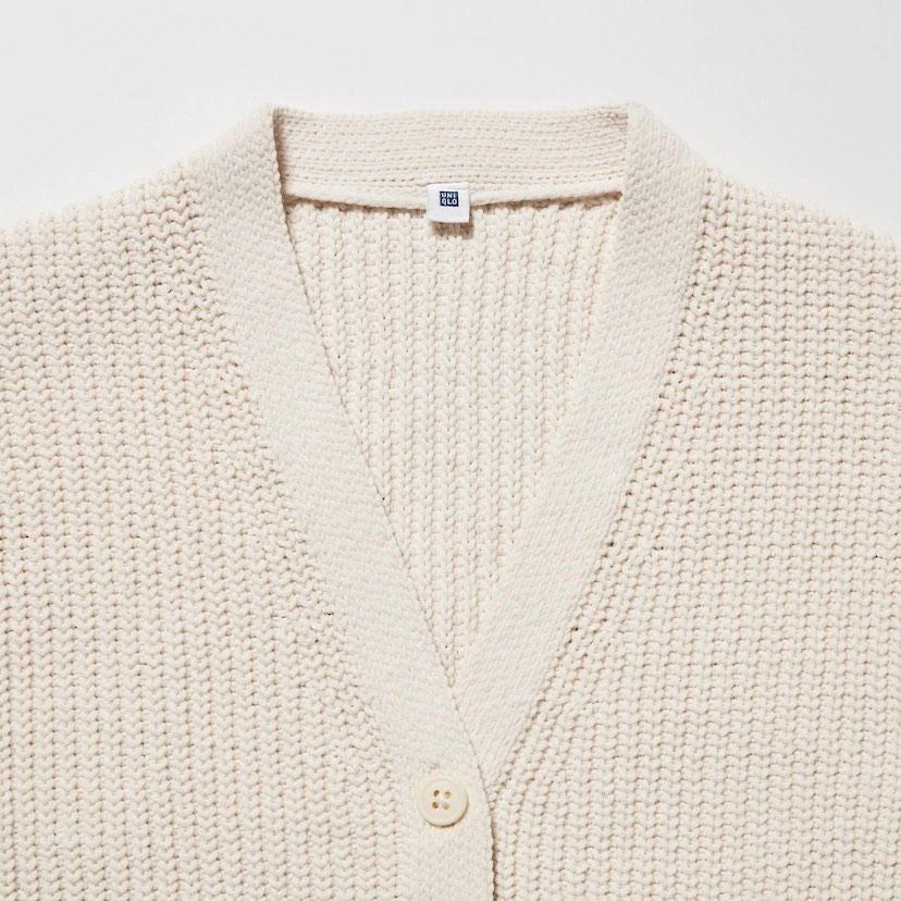 Washable Knit Ribbed Long-Sleeve Cardigan