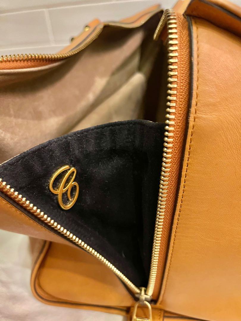 Vintage Chloe Doctor s Bag Tan Leather
