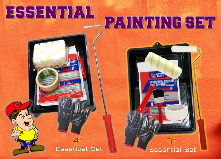PAINT ROLLER PAINTING SET/ ESSENTIAL PAINTING SET/ HOUSE PAINTING SET, Furniture & Home Living