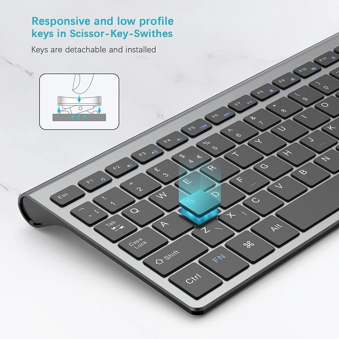 Wireless Keyboard with Numeric Keypad JOYACCESS 2.4G Slim and Compact ...