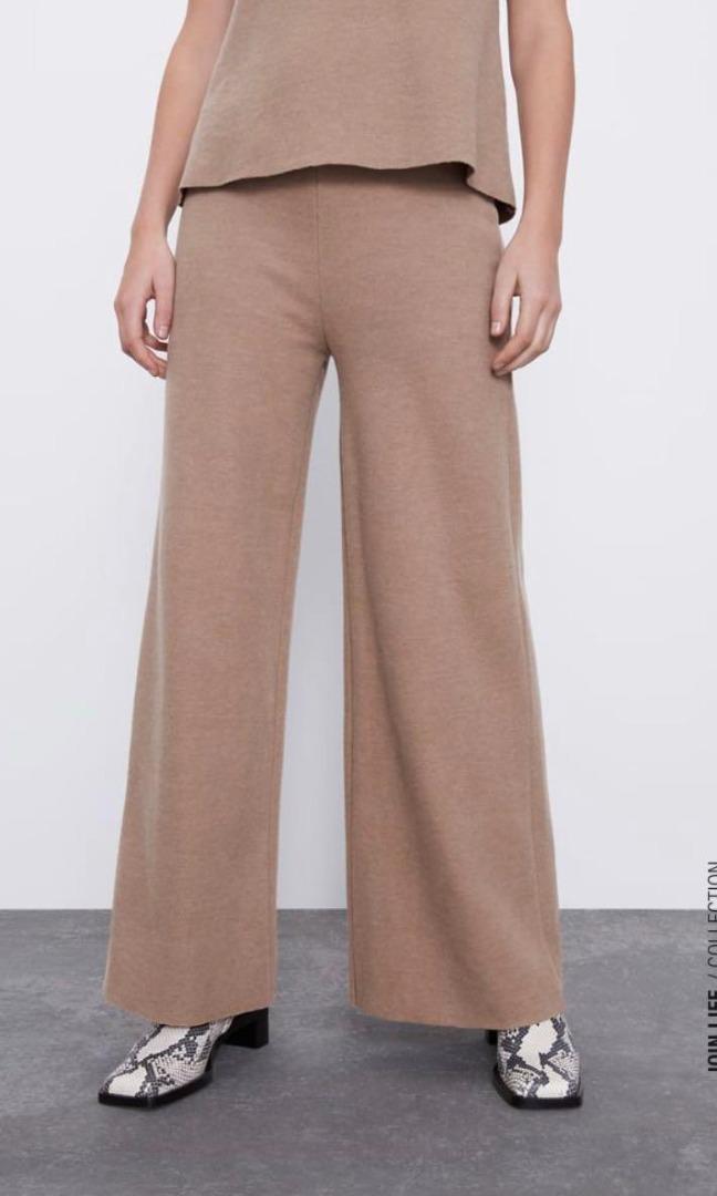 Knit pants zara new arrivals