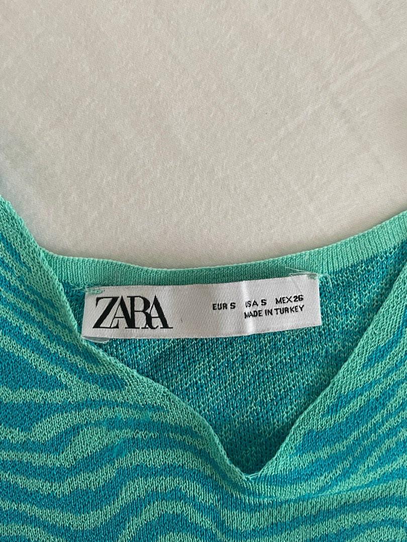 Zara zebra top, Women's Fashion, Tops, Sleeveless on Carousell
